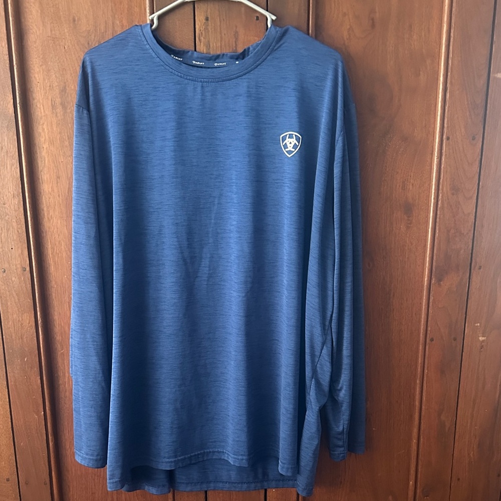 Ariat Men's Long Sleeve Performance Tee - Blue Heather